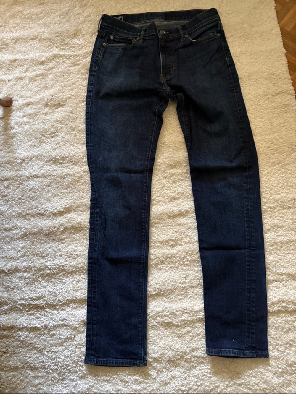 Abercrombie & Fitch Dark Indigo Slim Straight Jeans